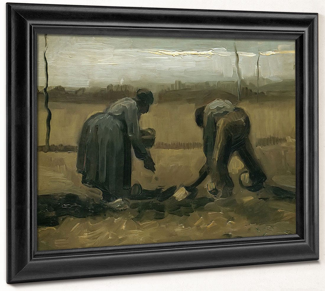 Peasant And Peasant Woman Planting Potatoes By Vincent Van Gogh - Image 8