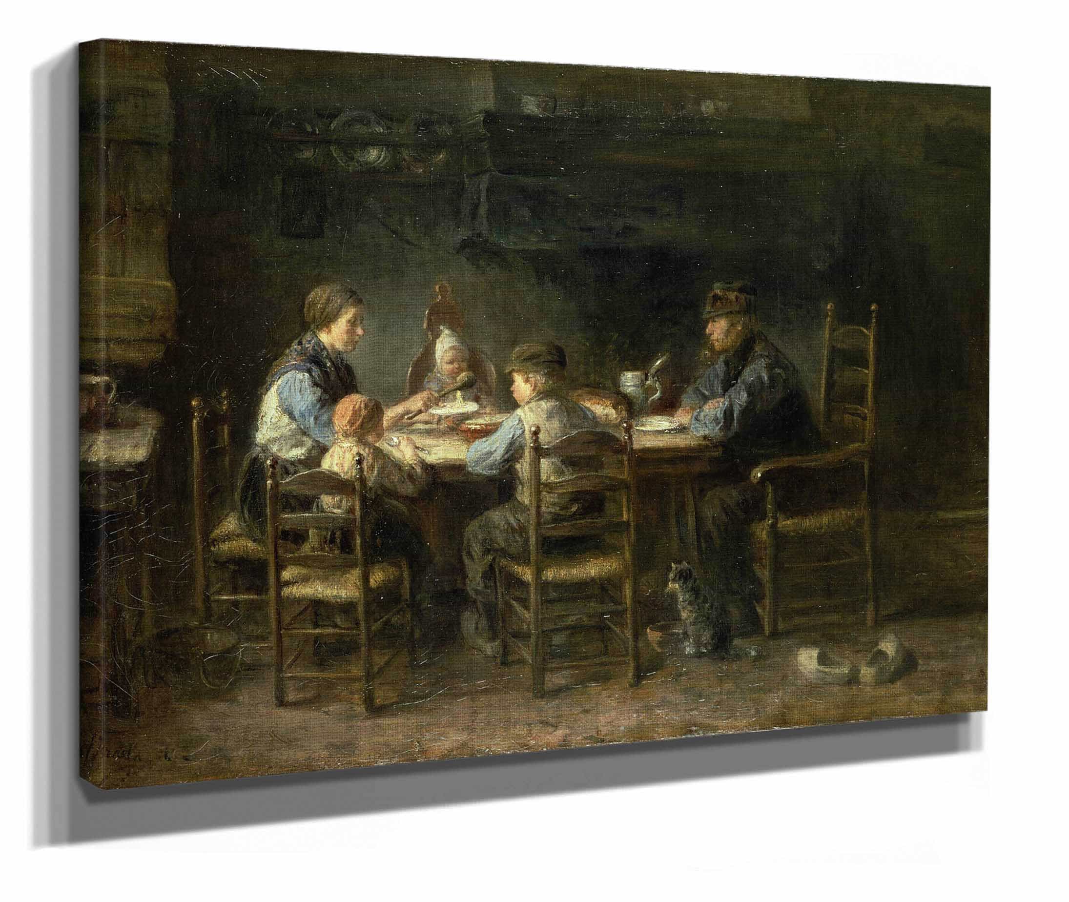 Peasant Family At The Table by Jozef Israels - Image 2