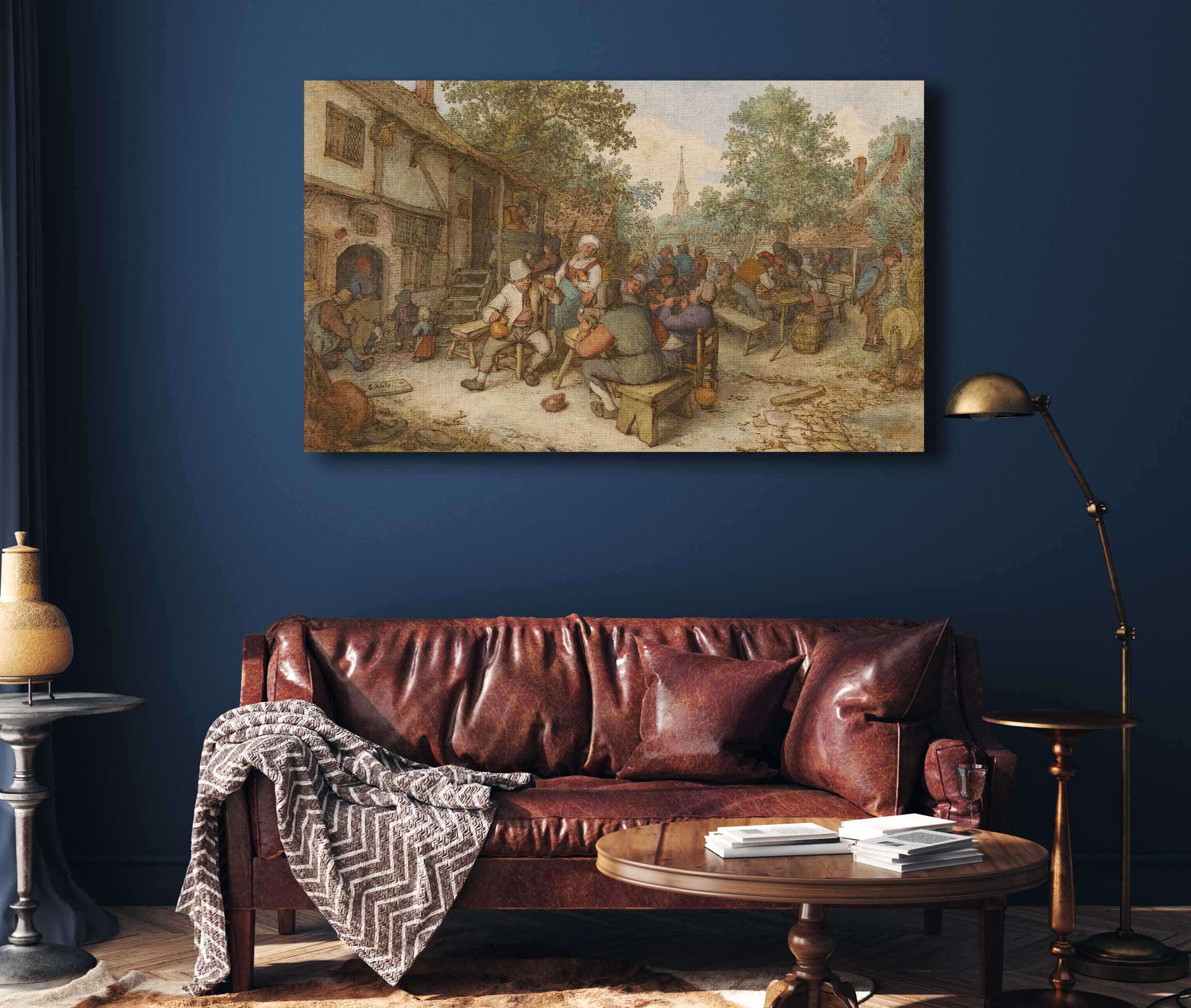 Peasant Festival On A Town Street By Adriaen Van Ostade - Image 4