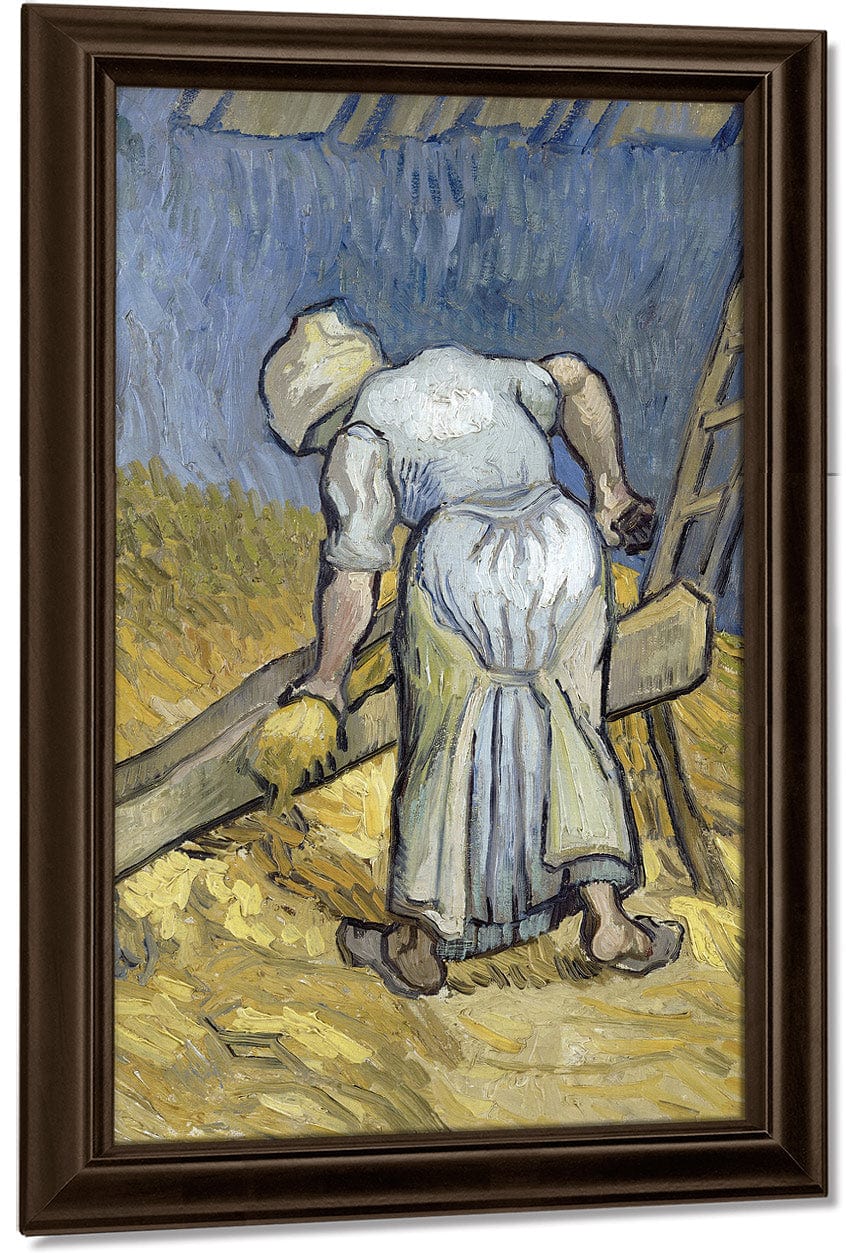 Peasant Woman Bruising Flax (After Millet) By Vincent Van Gogh - Image 4