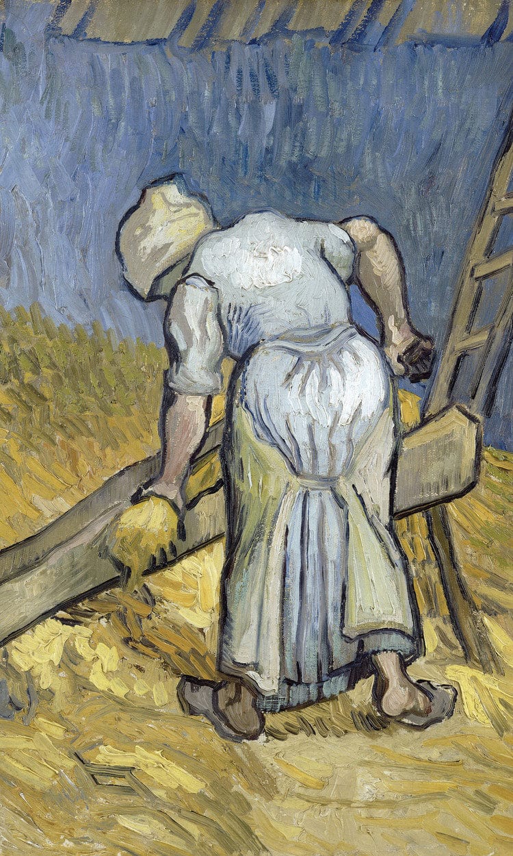 Peasant Woman Bruising Flax (After Millet) By Vincent Van Gogh - Image 5