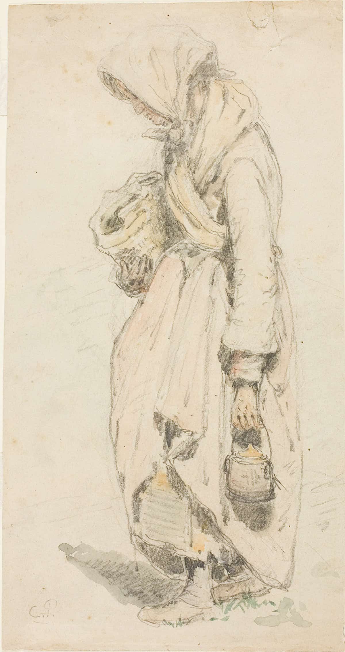 Peasant Woman by Camille Pissarro - Image 3
