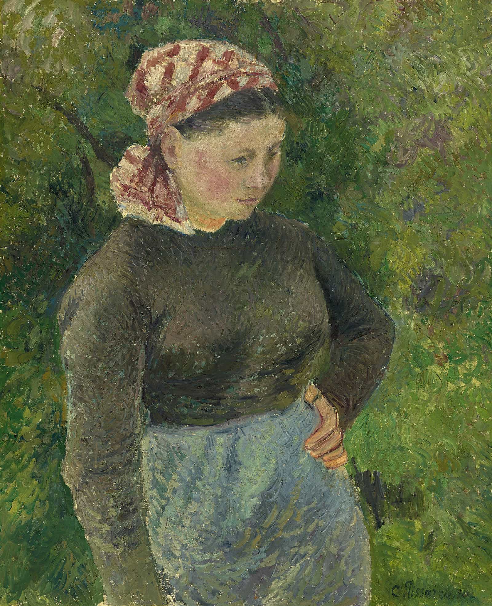 Peasant Woman by Camille Pissarro - Image 6