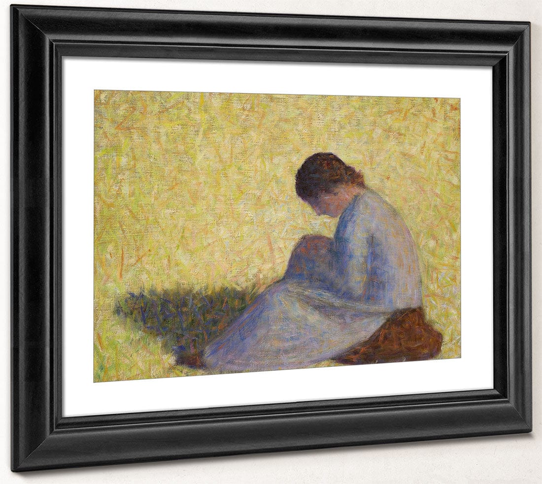 Peasant Woman Seated In The Grass (Paysanne Assise Dans L'herbe) By Georges Pierre Seurat - Image 2