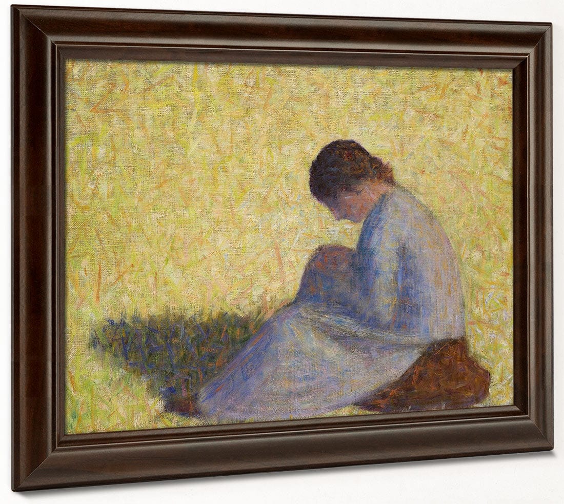 Peasant Woman Seated In The Grass (Paysanne Assise Dans L'herbe) By Georges Pierre Seurat - Image 4