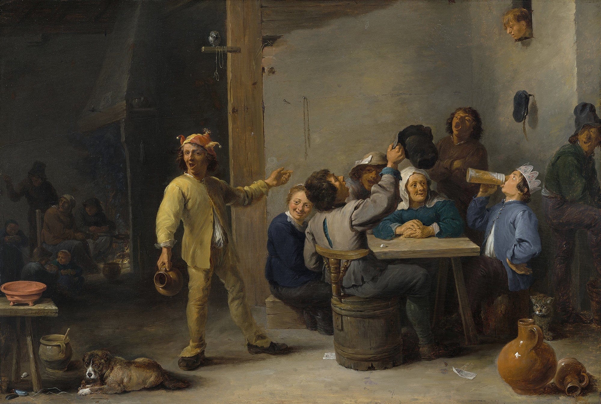 Peasants Celebrating Twelfth Night by David Teniers The Younger - Image 2