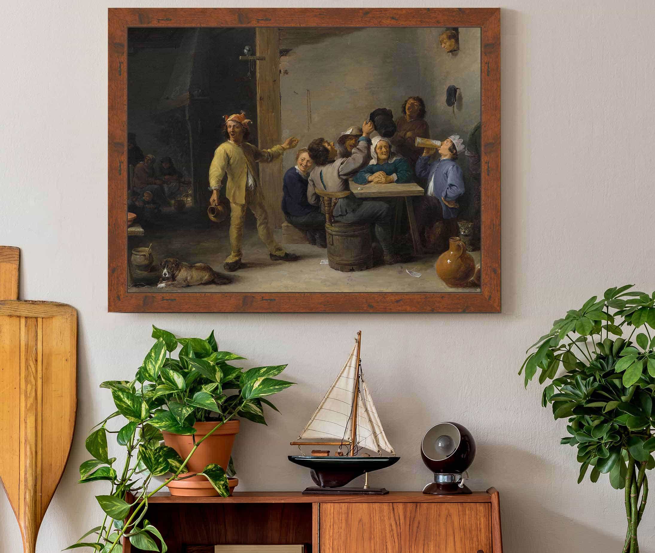 Peasants Celebrating Twelfth Night by David Teniers The Younger - Image 3
