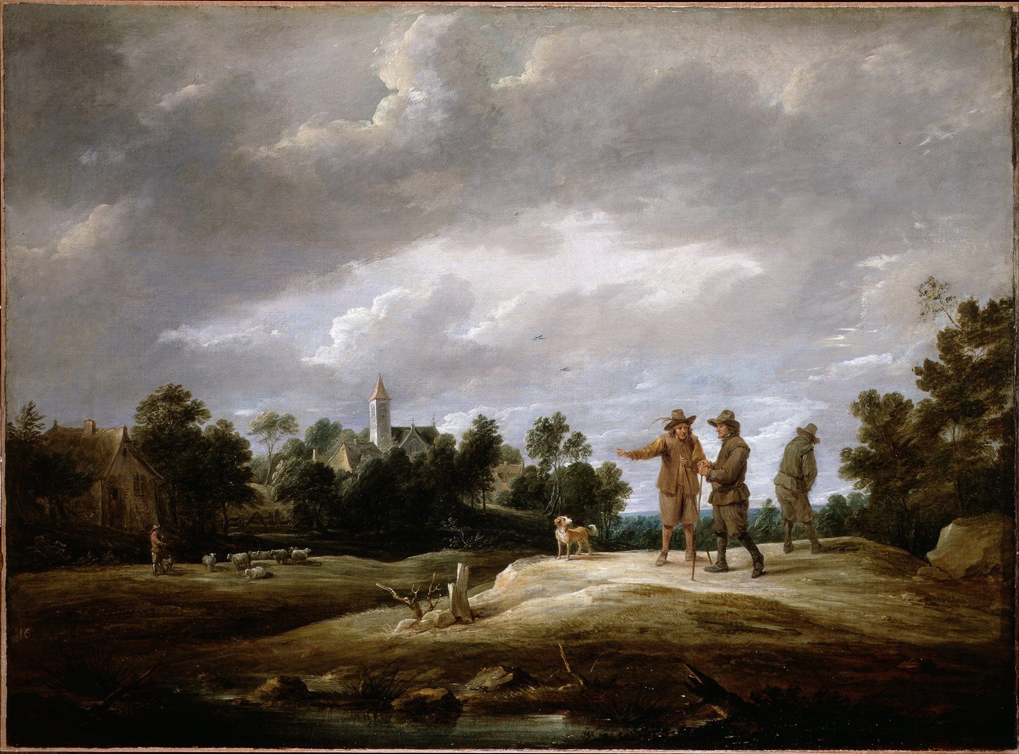 Peasants Conversing by David Teniers The Younger - Image 2