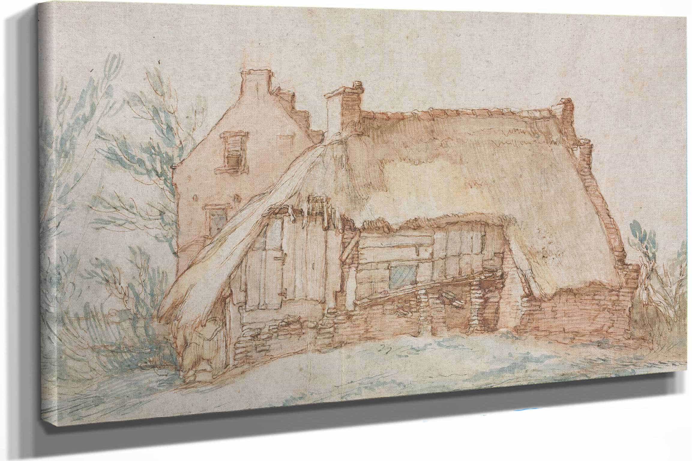 Peasants Cottage Recto By Abraham Bloemaert