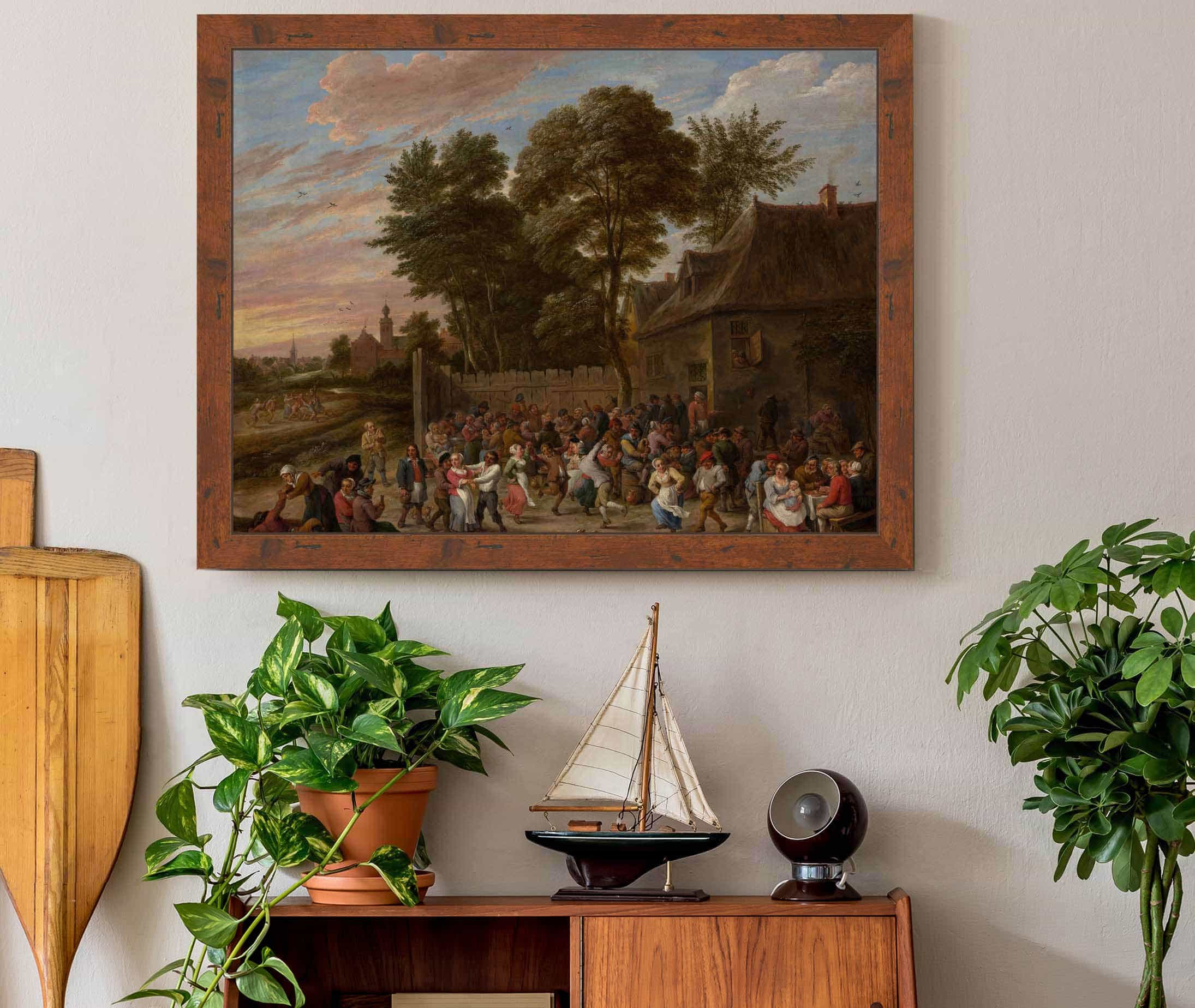 Peasants Dancing And Feasting by David Teniers The Younger - Image 3