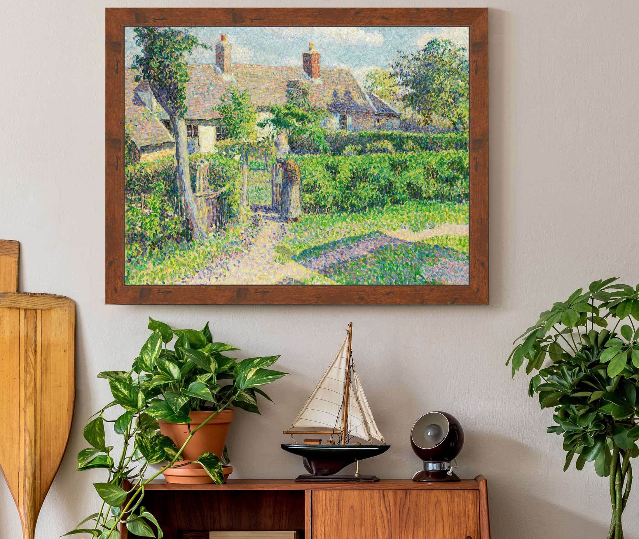 Peasants Houses Eragny by Camille Pissarro - Image 3