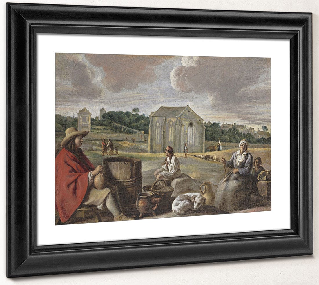 Peasants In A Landscape By Louis Le Nain - Image 4