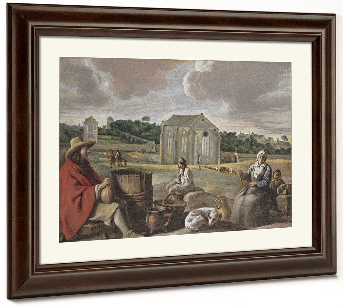 Peasants In A Landscape By Louis Le Nain - Image 5