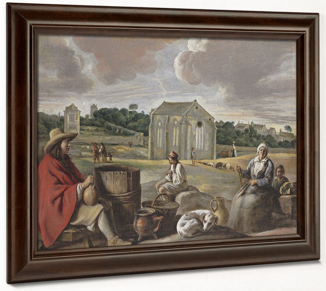 Peasants In A Landscape By Louis Le Nain - Image 6