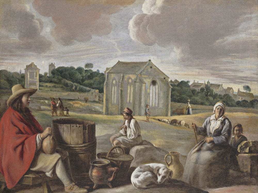 Peasants In A Landscape By Louis Le Nain - Image 7