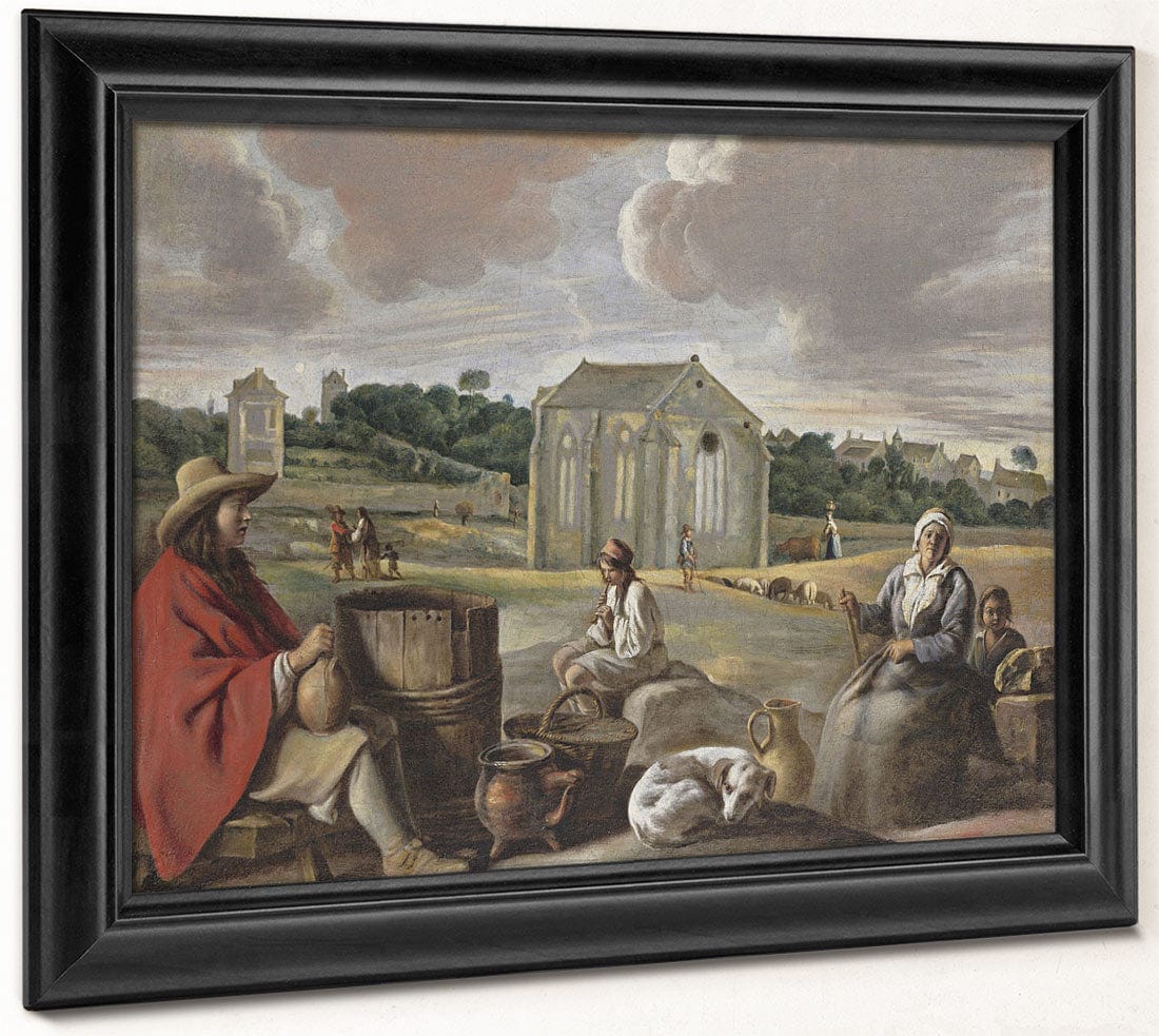 Peasants In A Landscape By Louis Le Nain - Image 8