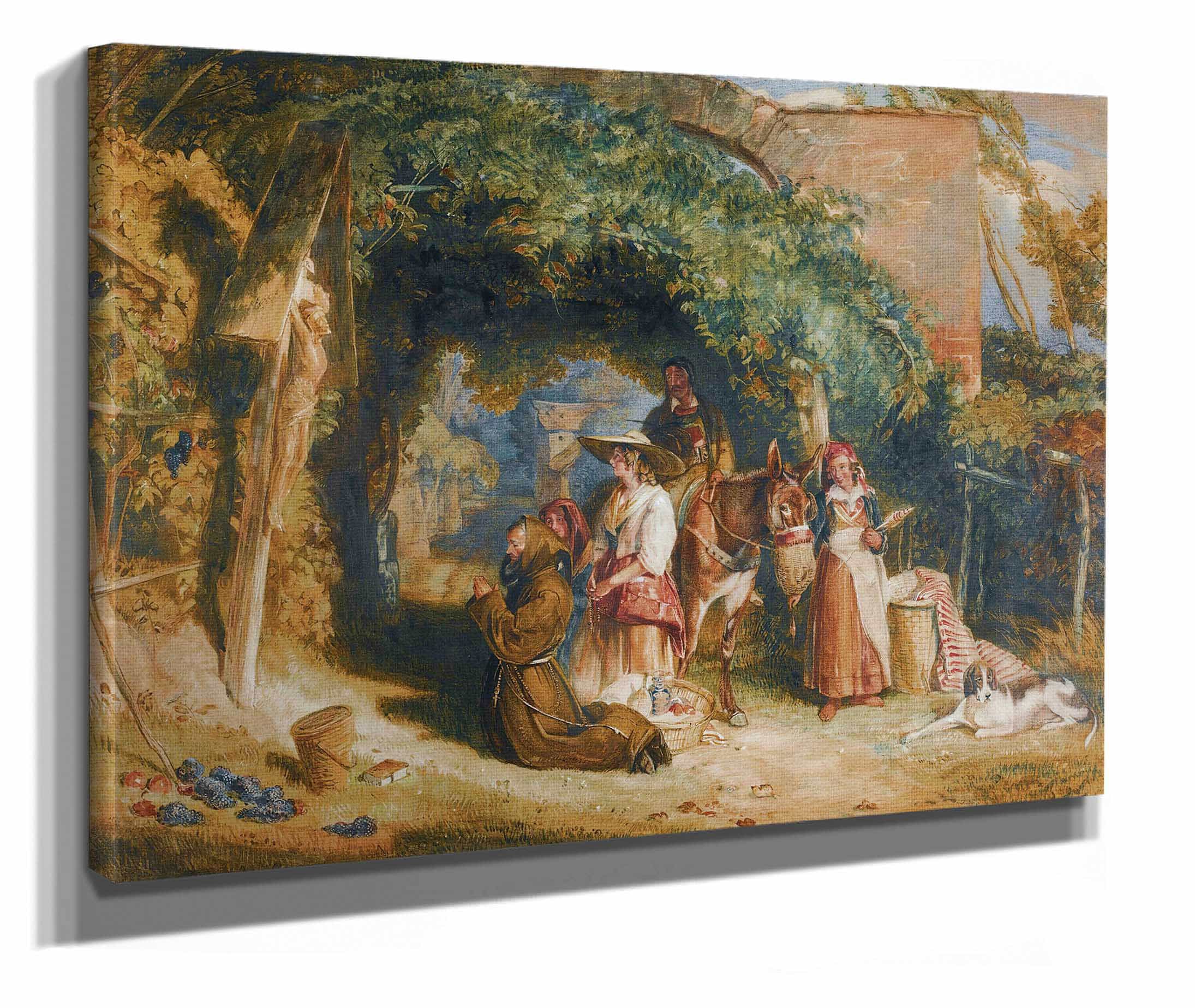 Peasants Of The Italian Tyrol At Their Devotions by John Frederick Lewis - Image 2