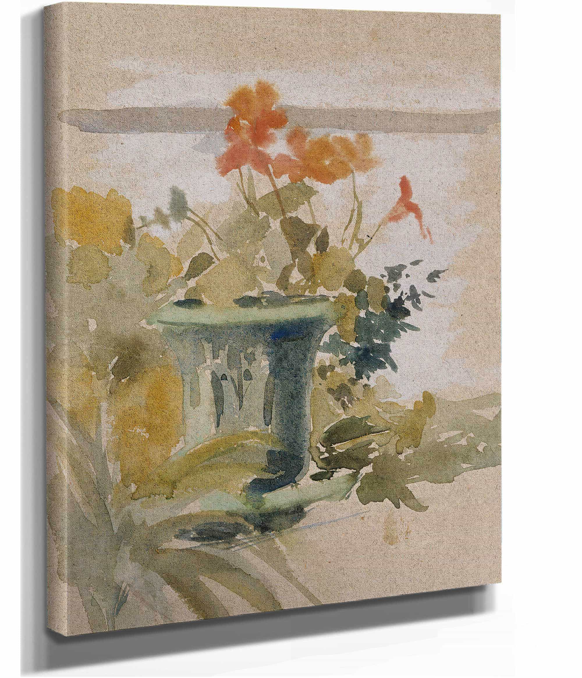 Pelargoniums On The Terrace by Albert Edelfelt - Image 2