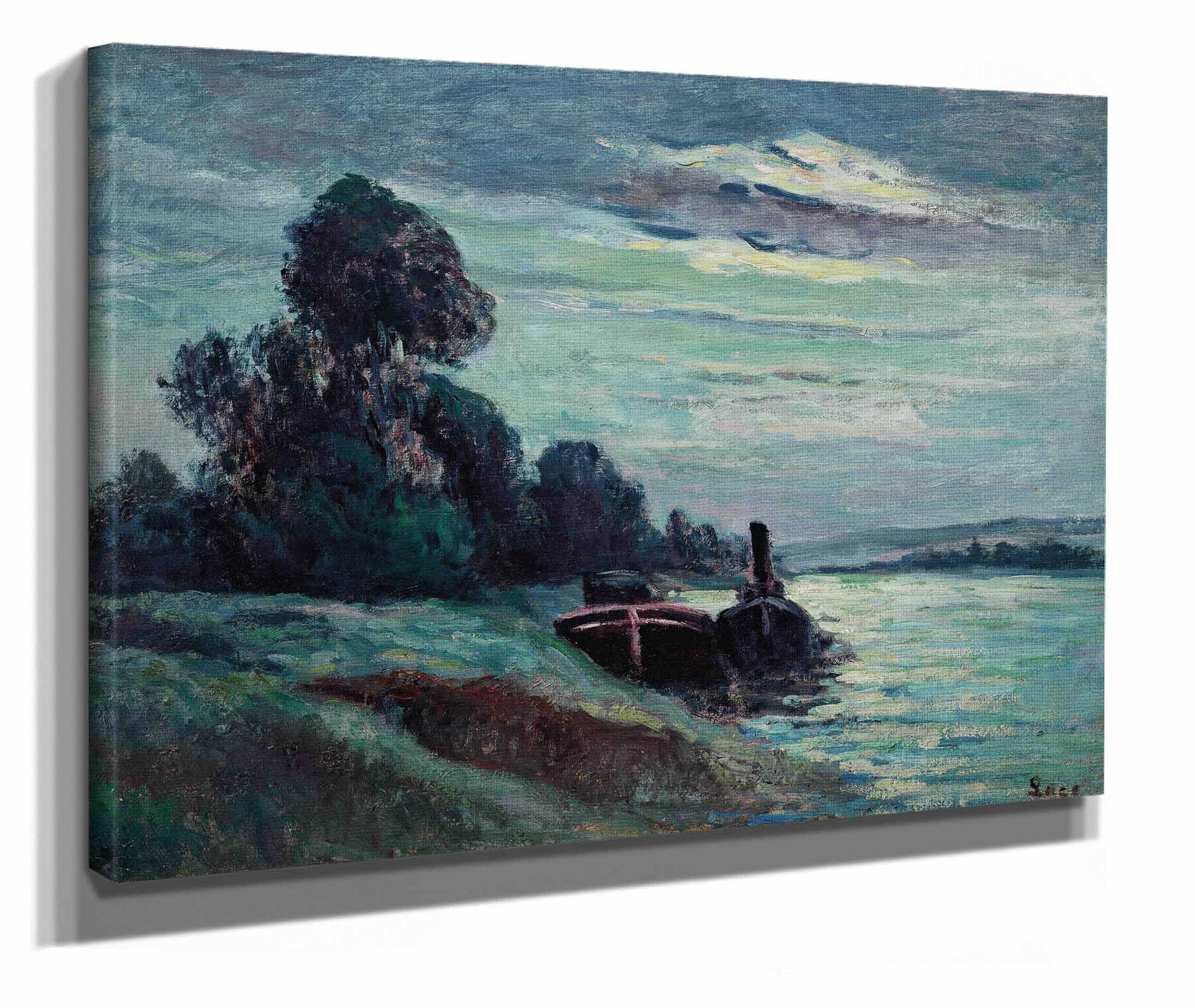 Peniches Sur La Seine by Maximilien Luce - Image 2