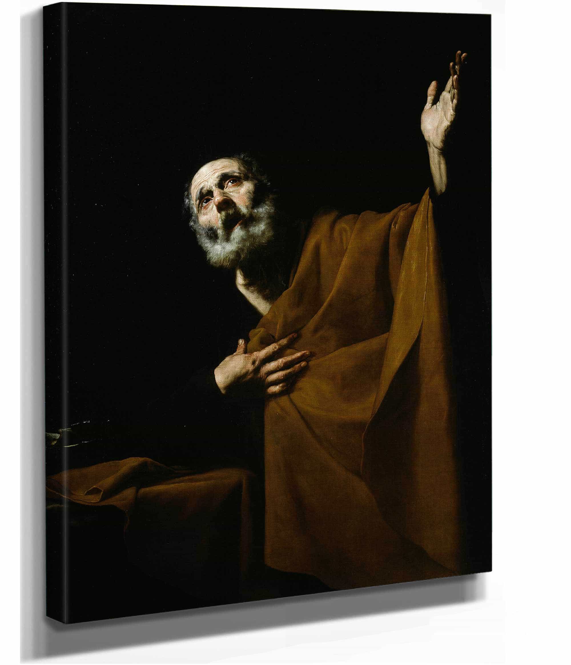 Penitent Saint Peter by Jusepe De Ribera - Image 2