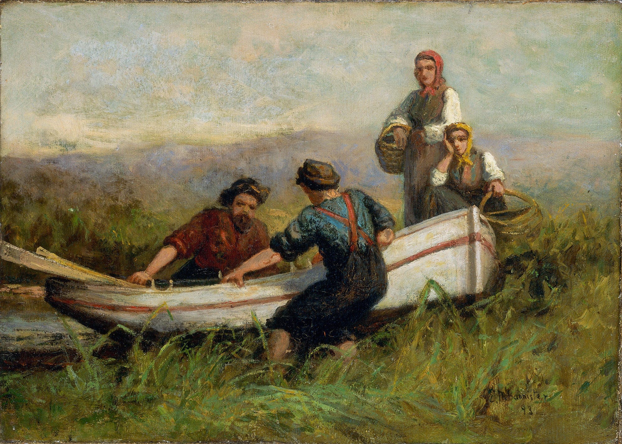 People Near Boat by Edward Mitchell Bannister - Image 2