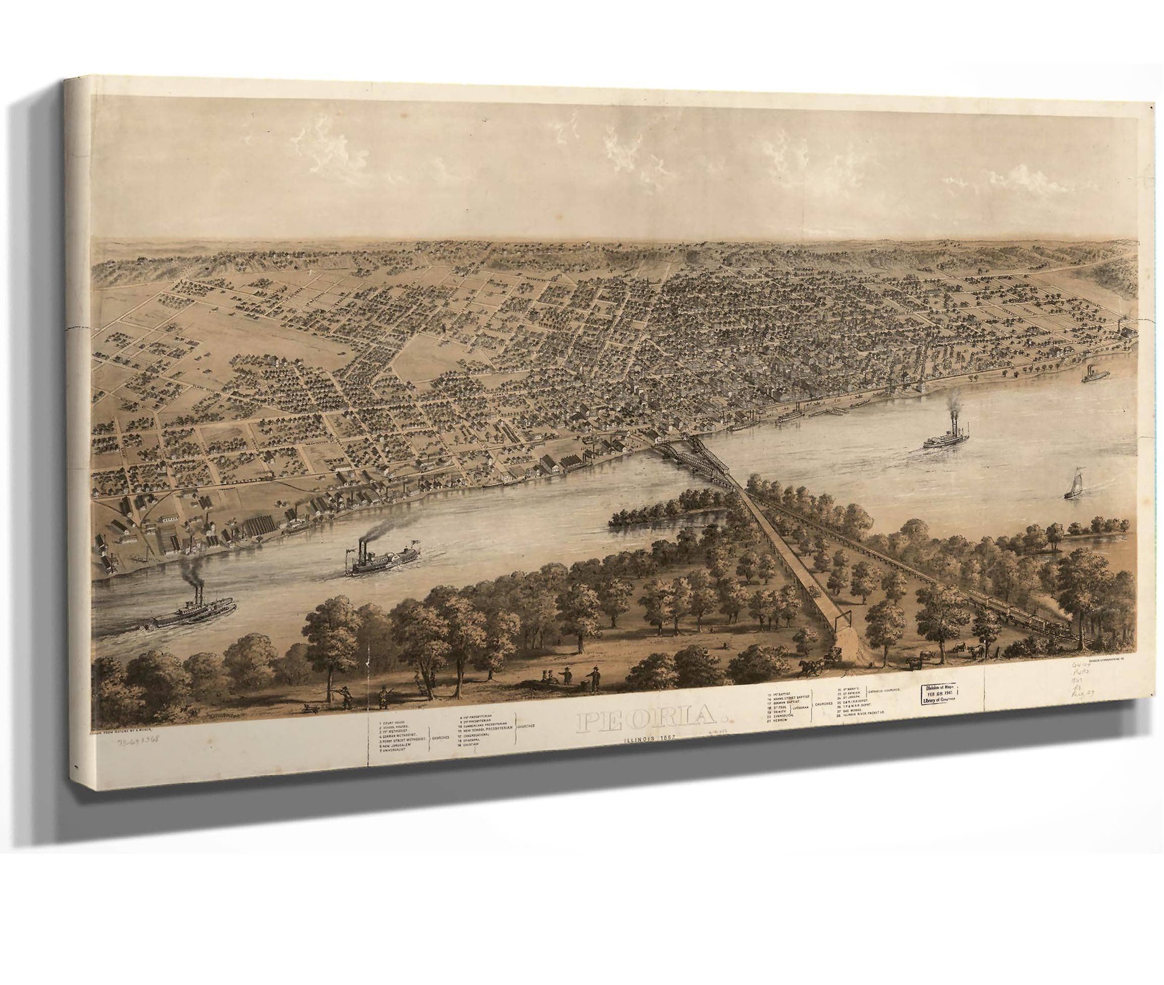 Peoria Illinois 1867 State Of Illinois