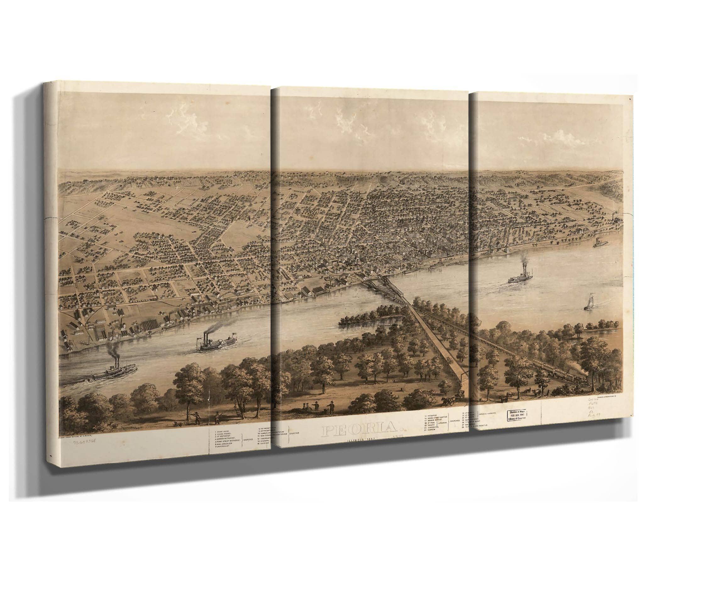 Peoria Illinois 1867 State Of Illinois - Image 2