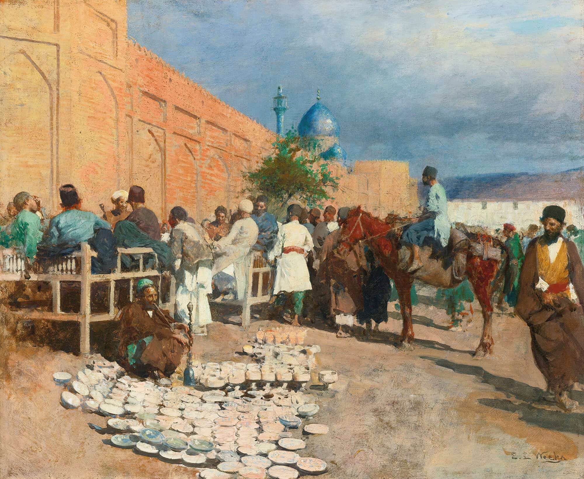 Persian Cafe The Pottery Seller by Edwin Lord Weeks - Image 2