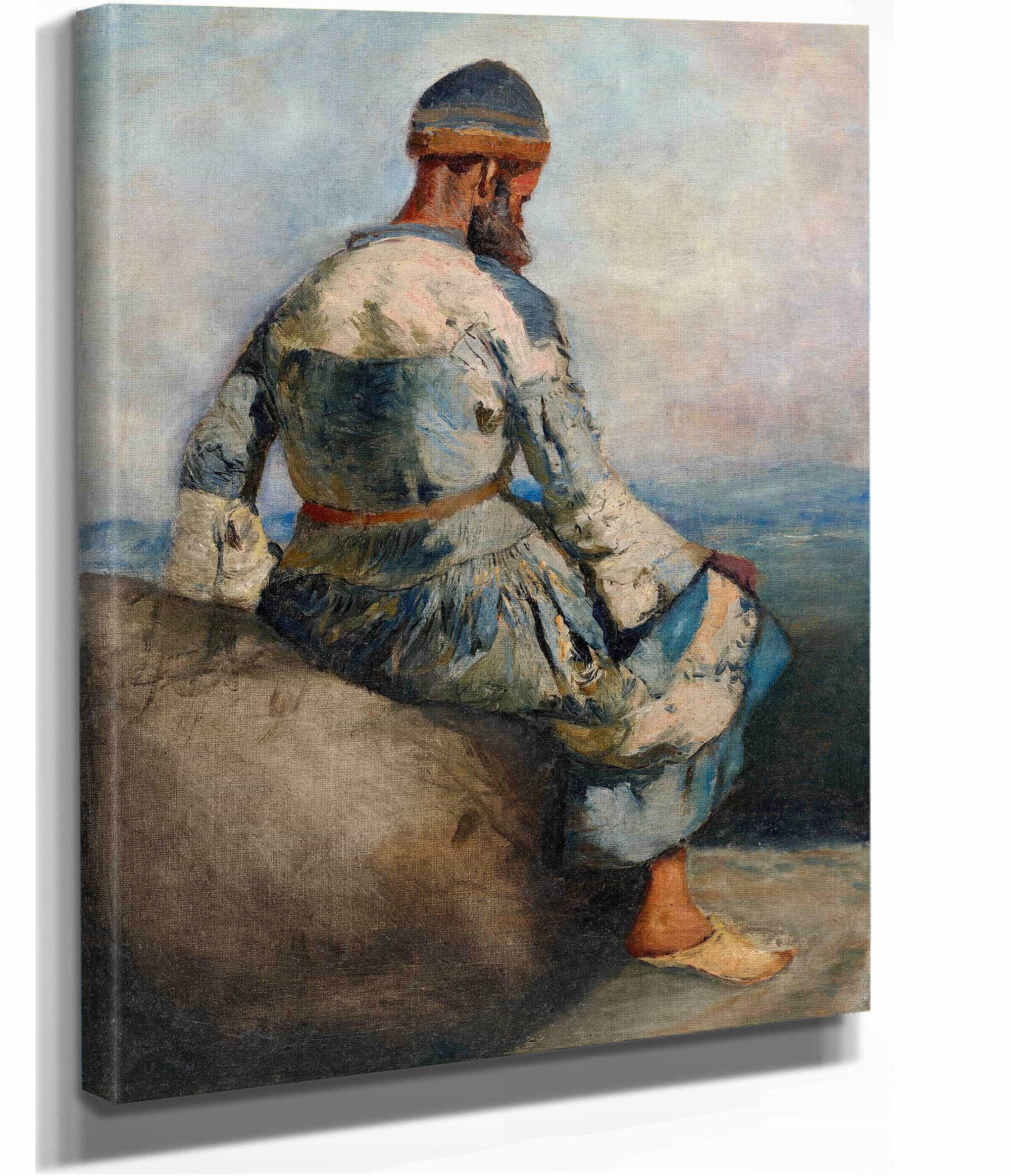 Persian Peasant Seated Atop A Rock by Edwin Lord Weeks - Image 2