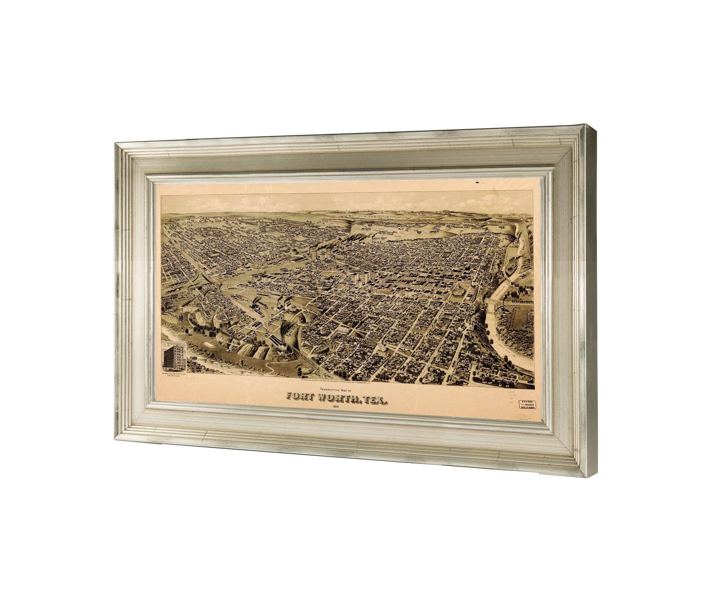 Perspective Map Of Fort Worth Tex 1891  State Of Texas - Image 3