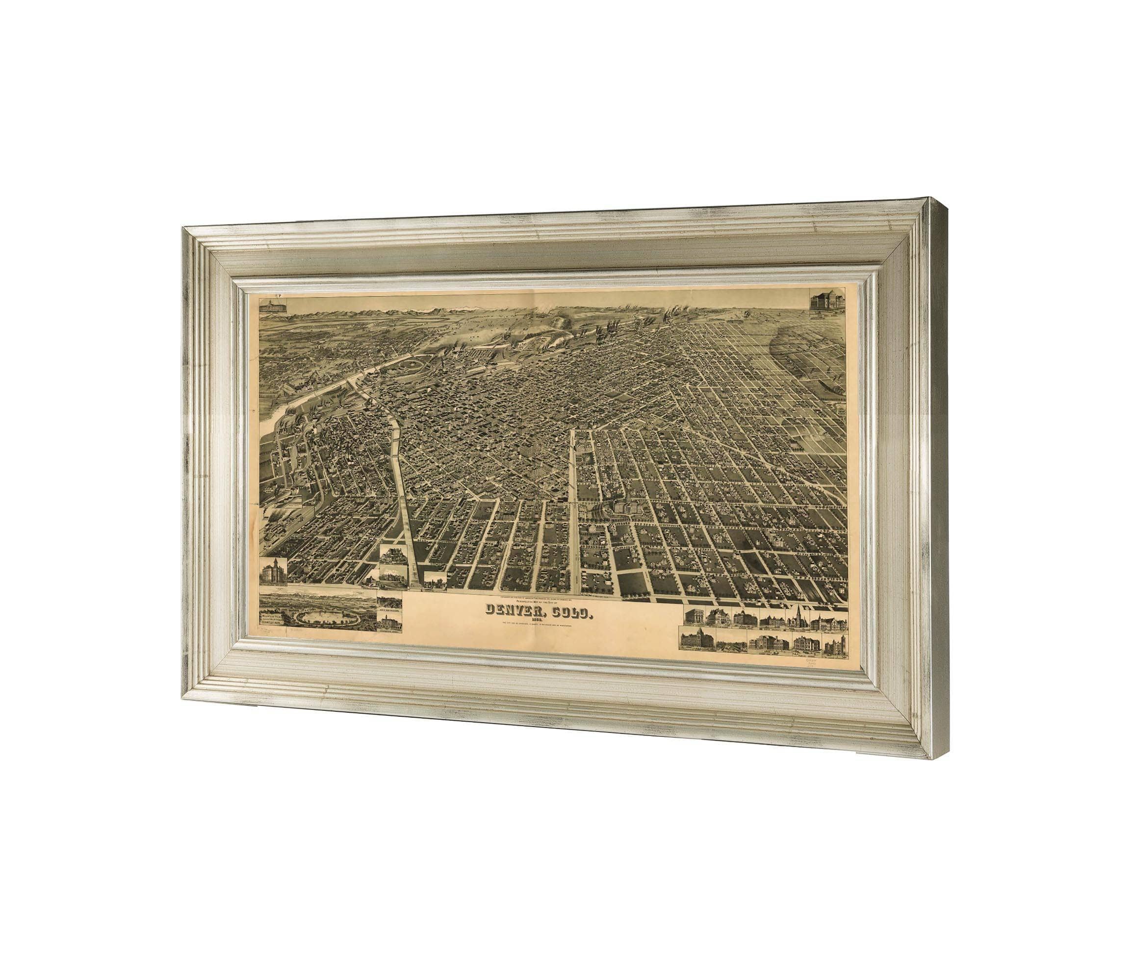 Perspective Map Of The City Of Denver Colo 1889 State Of JPEG - Image 3