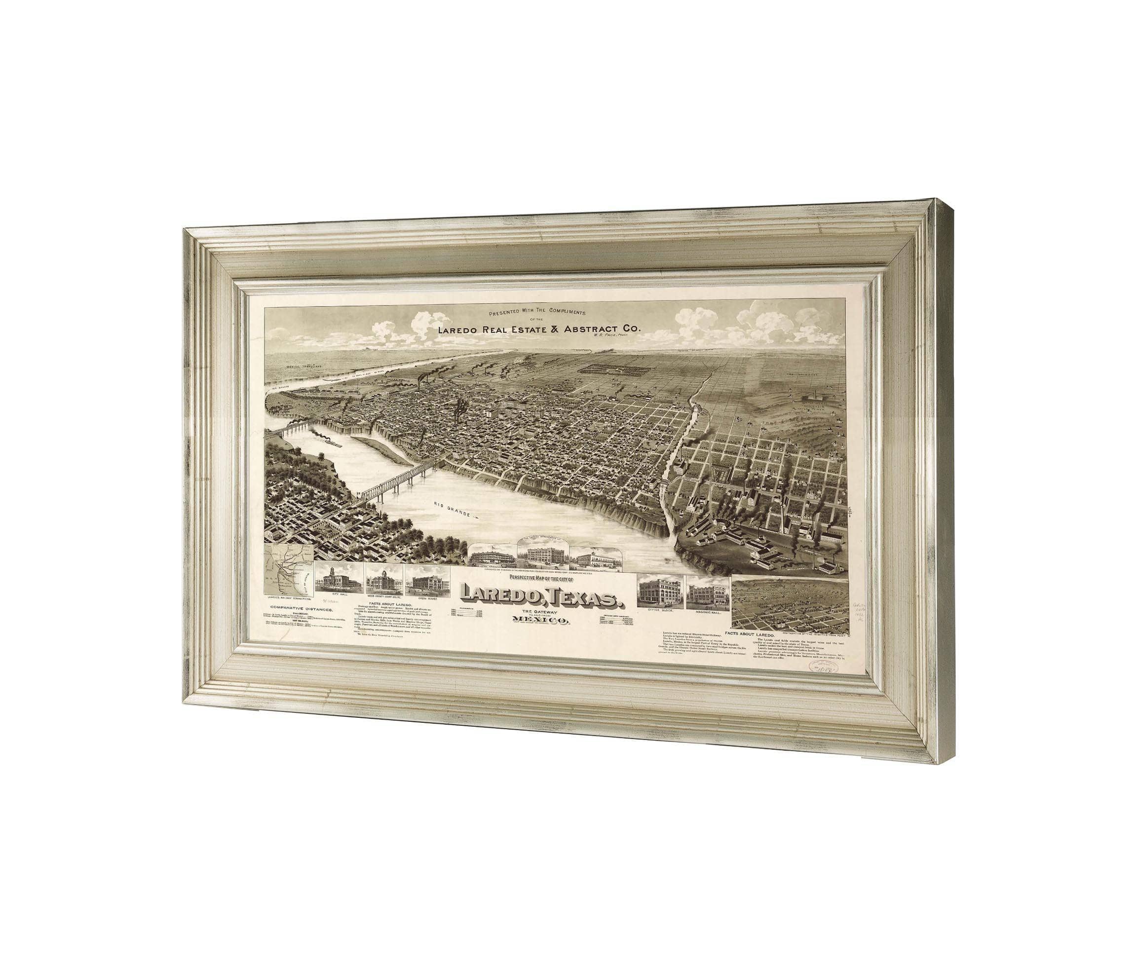 Perspective Map Of The City Of Laredo Texas The Gateway To And From Mexico State Of Texas - Image 3