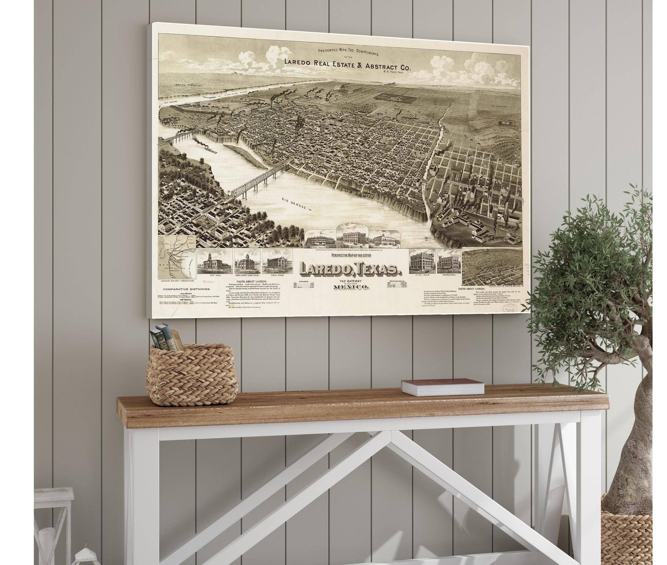 Perspective Map Of The City Of Laredo Texas The Gateway To And From Mexico State Of Texas - Image 6