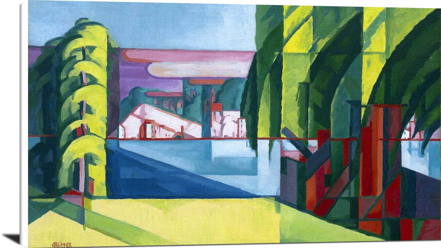 Perth Amboy West Tottenville Painting Oscar Bluemner Canvas Art