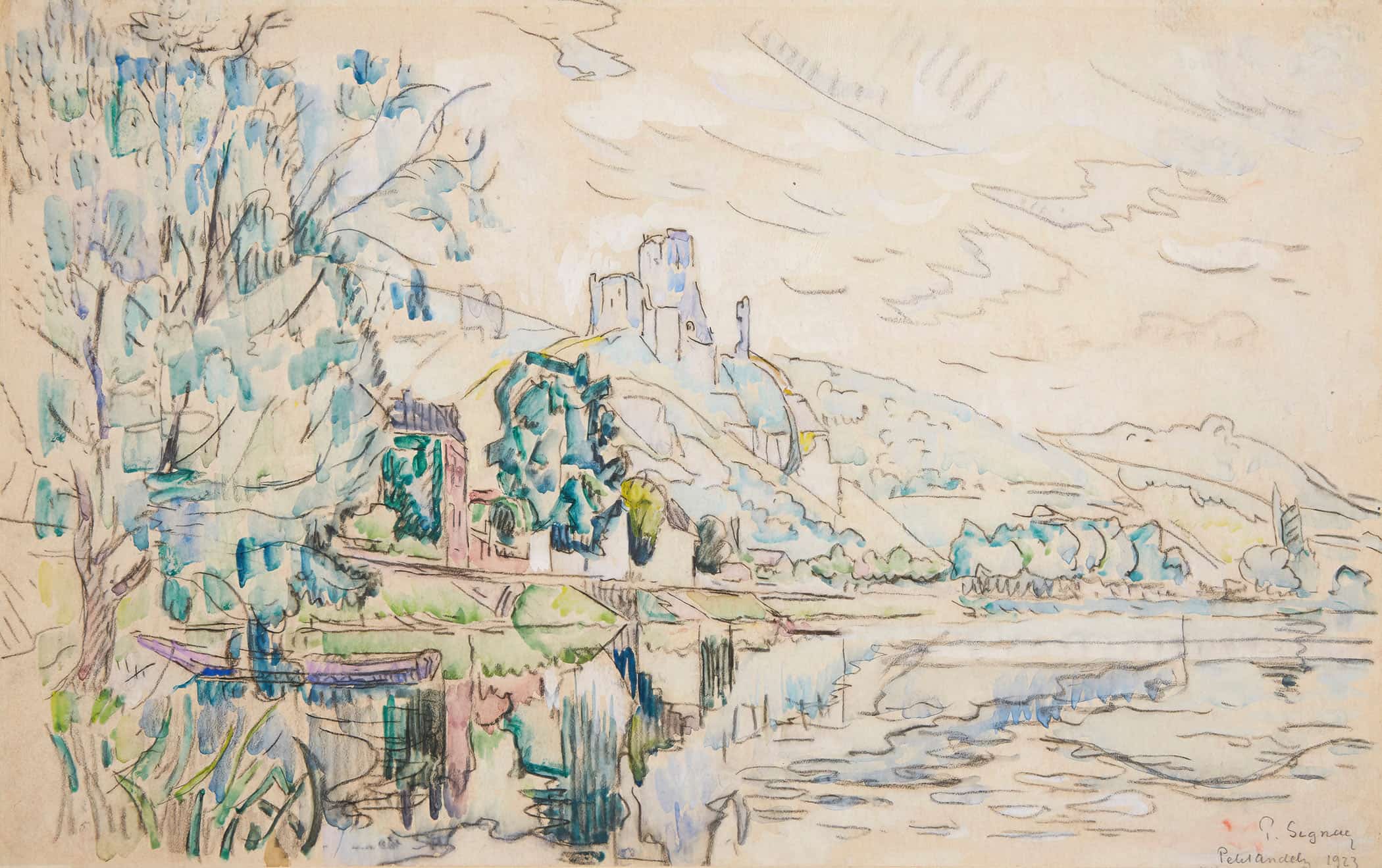 Petit Andely Chateau Gaillard by Paul Signac - Image 2