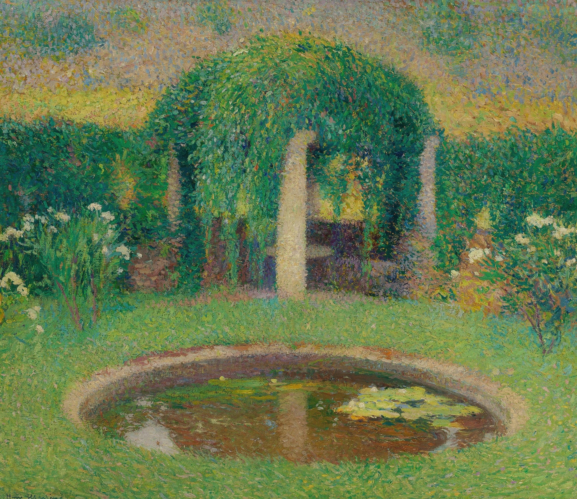 Petit Bassin Pres De La Tonnelle Sud De Marquayrol Jardin De Lartiste by Henri Martin