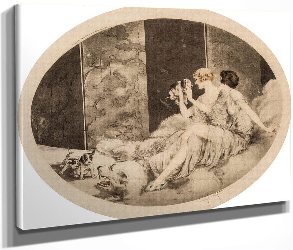 Petit Chiens 1925 By Louis Icart