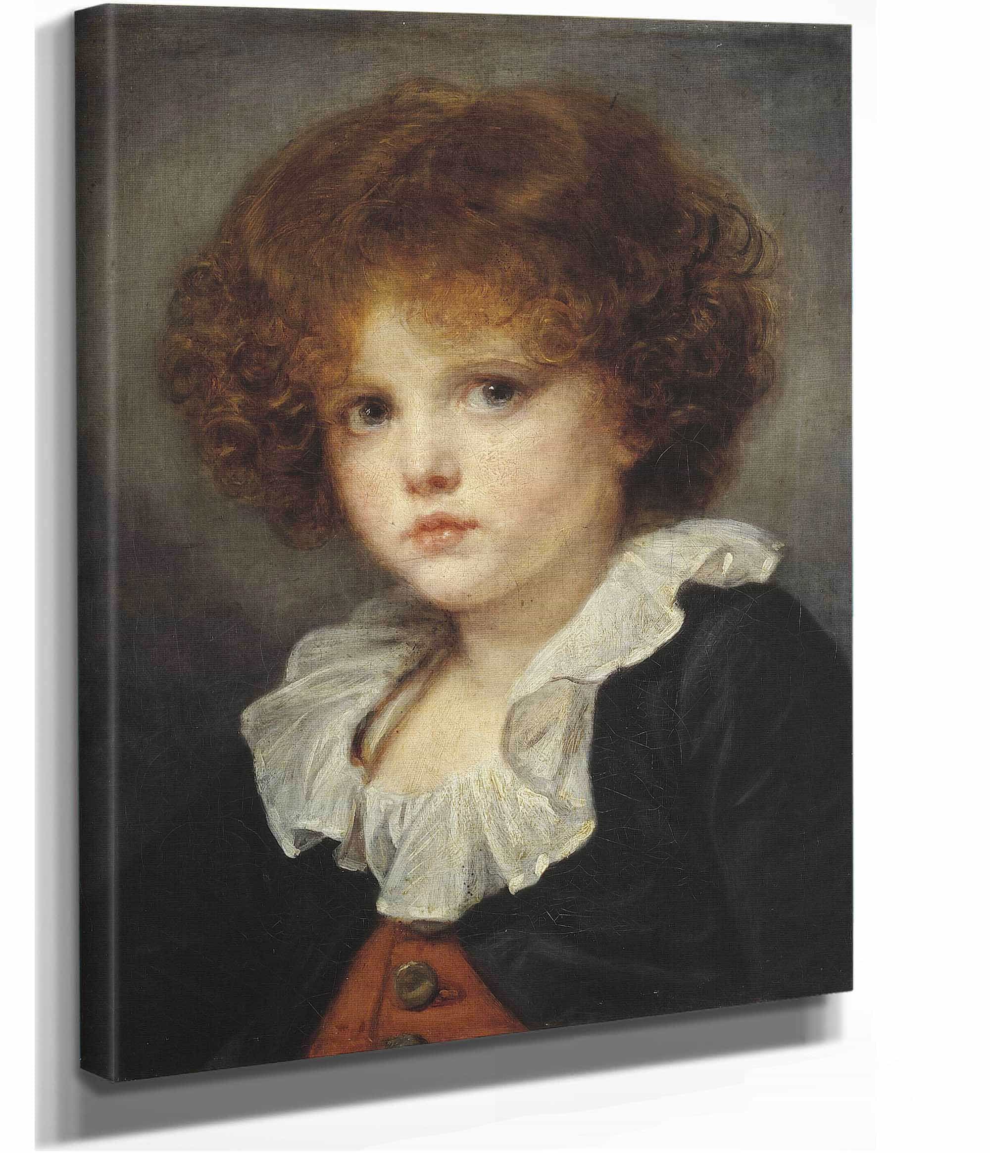Petit Garcon Au Gilet Rouge by Jean Baptiste Greuze