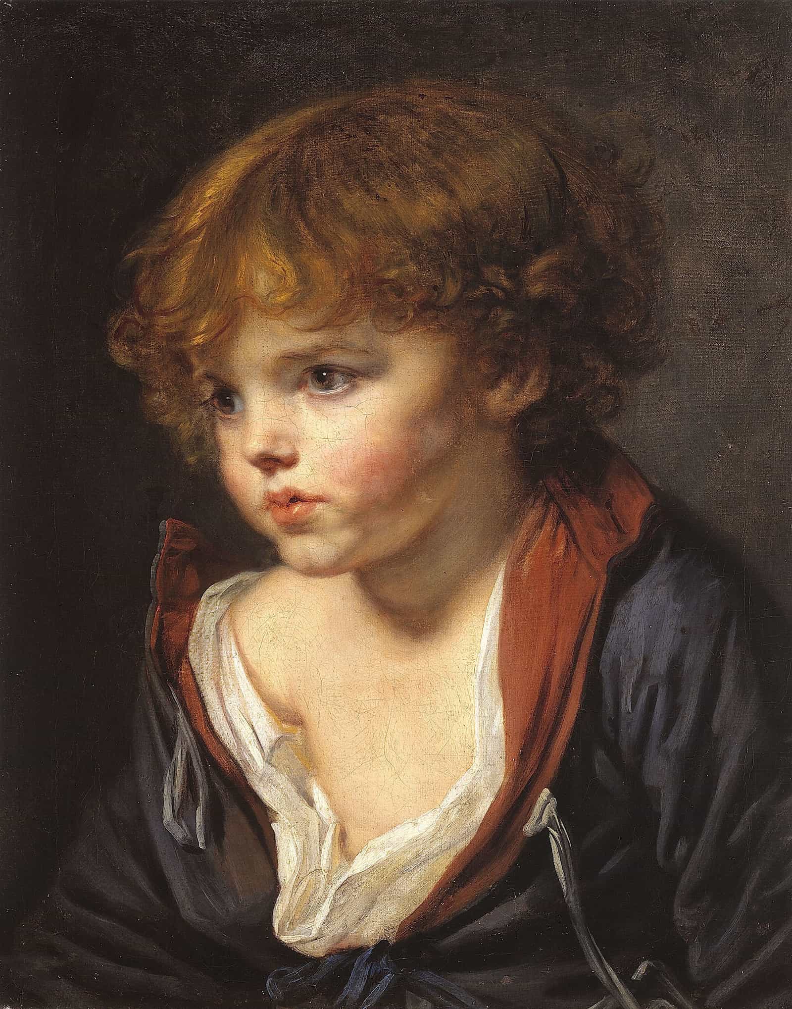 Petit Garcon Blond A La Chemise Ouverte by Jean Baptiste Greuze - Image 2