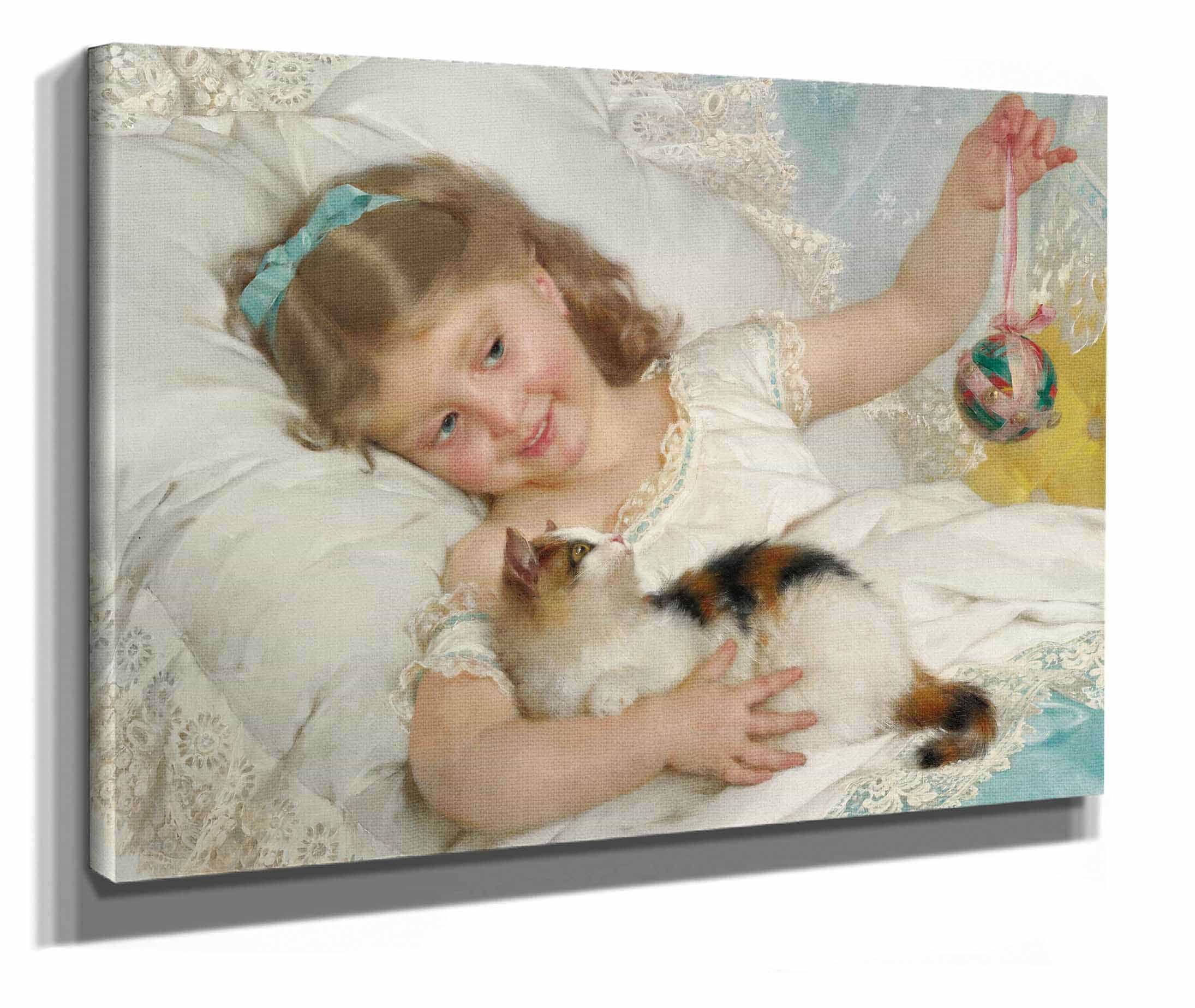 Petite Fille & Chat by Emile Munier