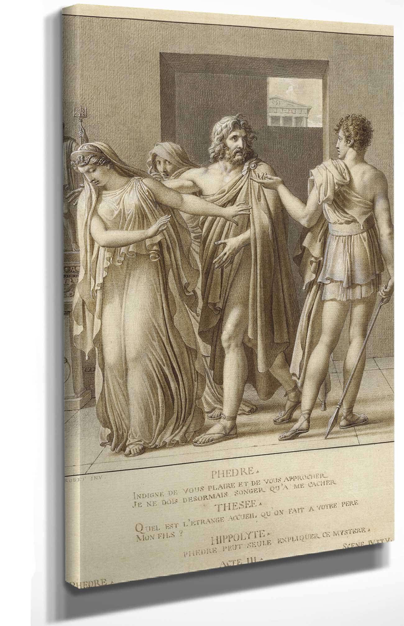 Phaedra Rejecting The Embraces Of Theseus by Anne Louis Girodet Trioson - Image 4