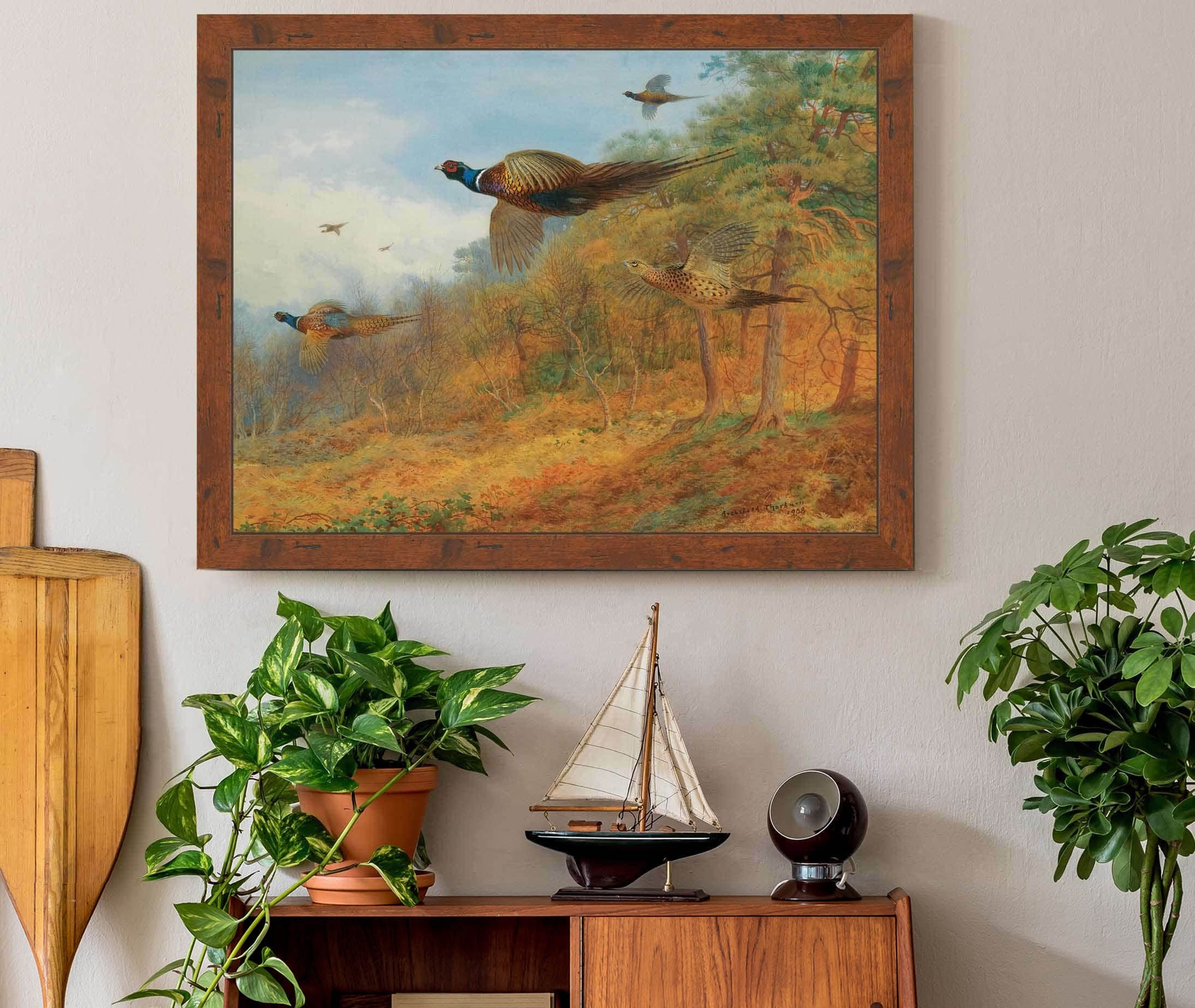 Pheasants Breaking Out Of Cover by Archibald Thorburn - Image 3