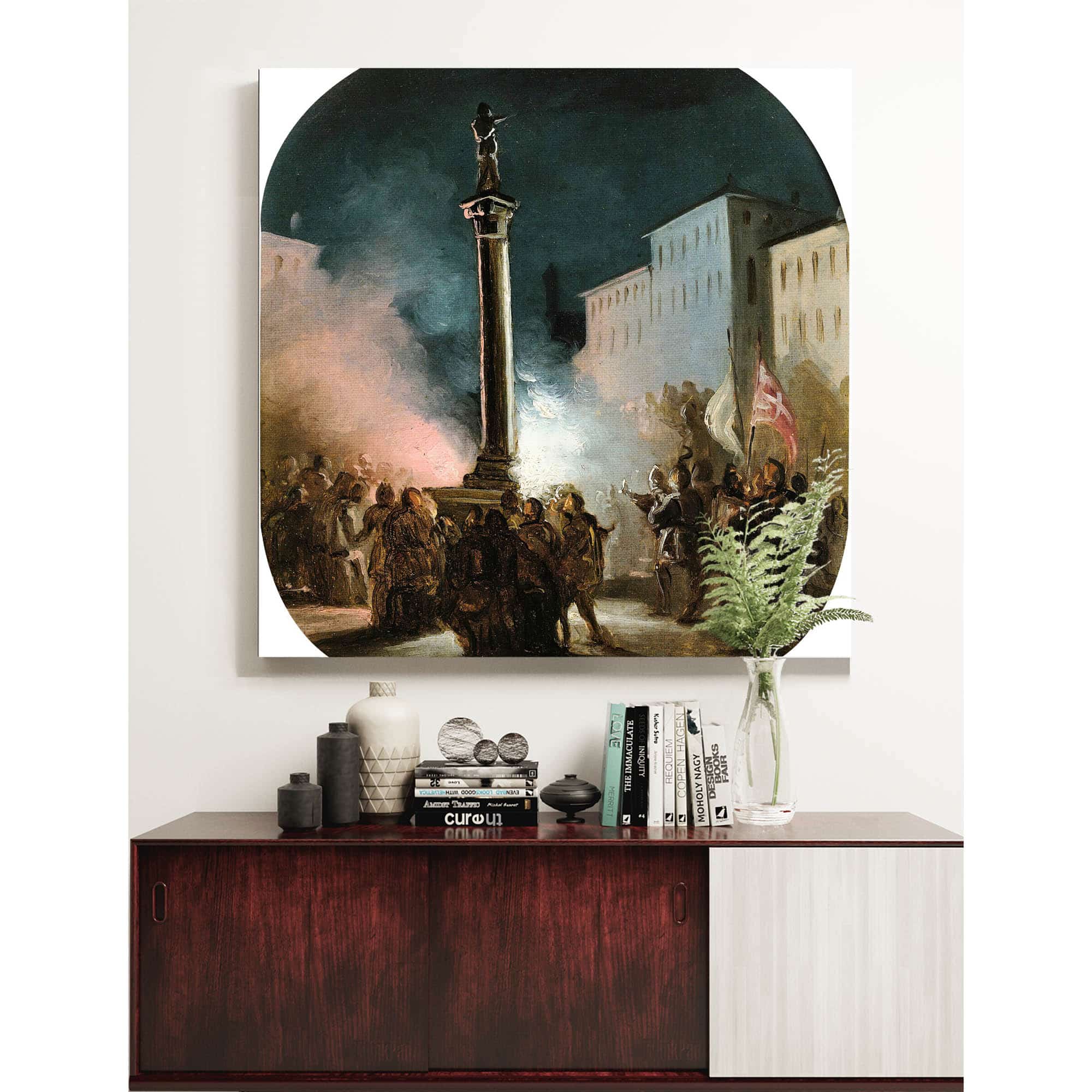 Piazza Colonna Rome by Ippolito Caffi - Image 5