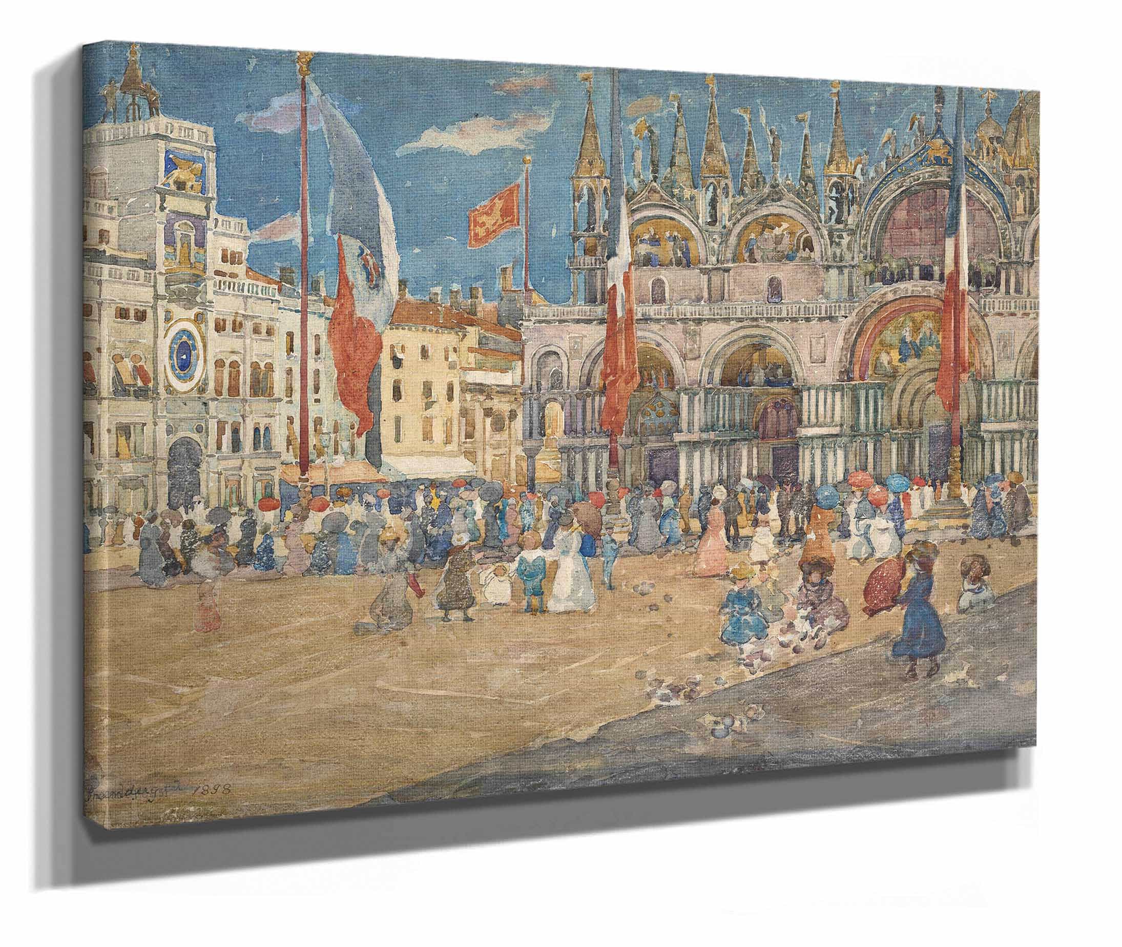 Piazza San Marco by Maurice Prendergast - Image 2
