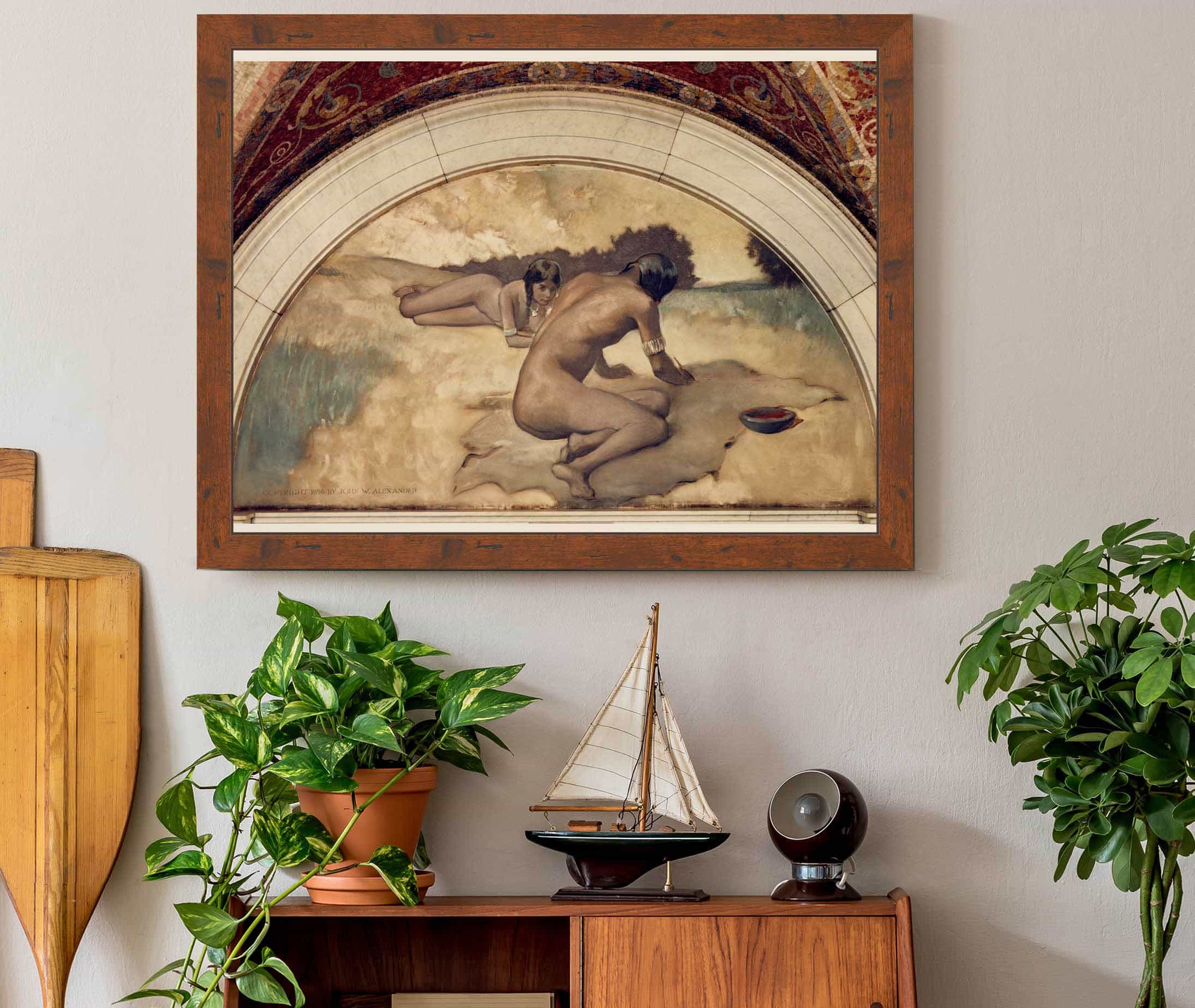 Picture Writing Mural In Evolution Of The Book Series by John White Alexander - Image 3