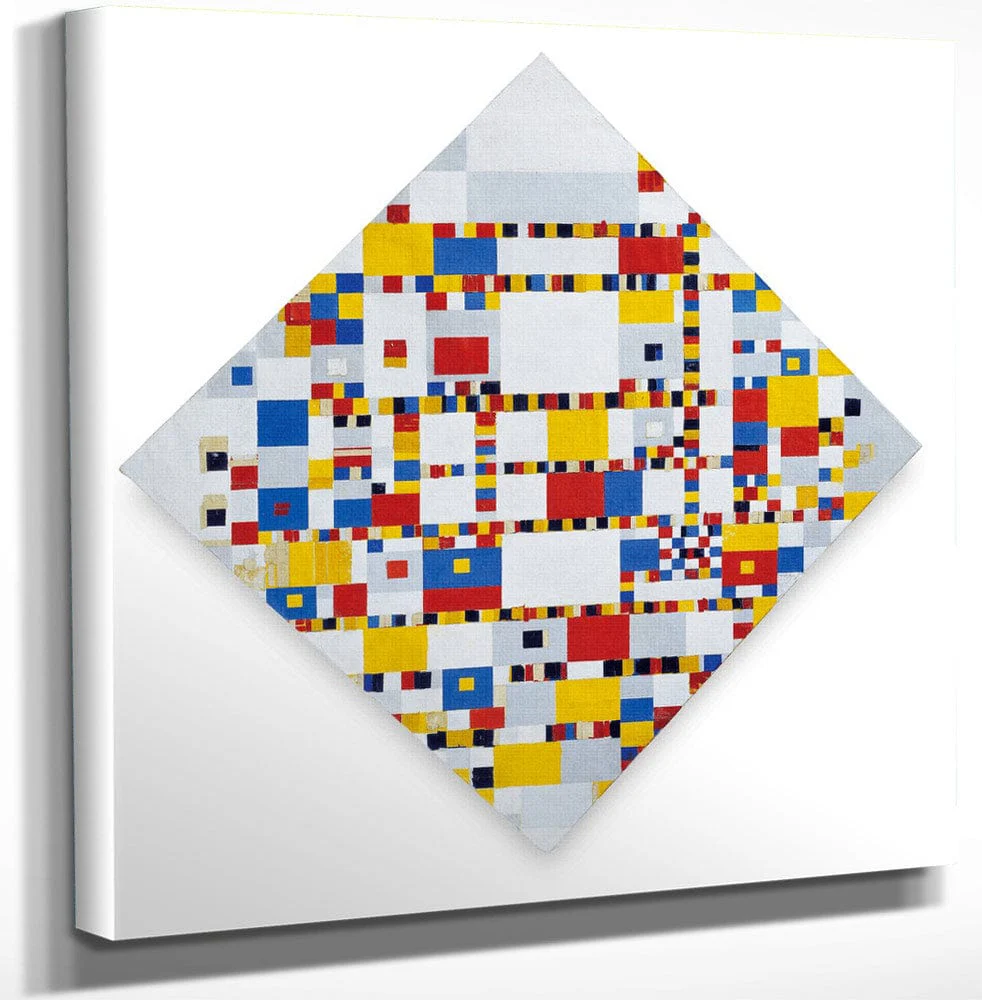 Victory Boogie Woogie 1943-1944 By Piet Mondrian