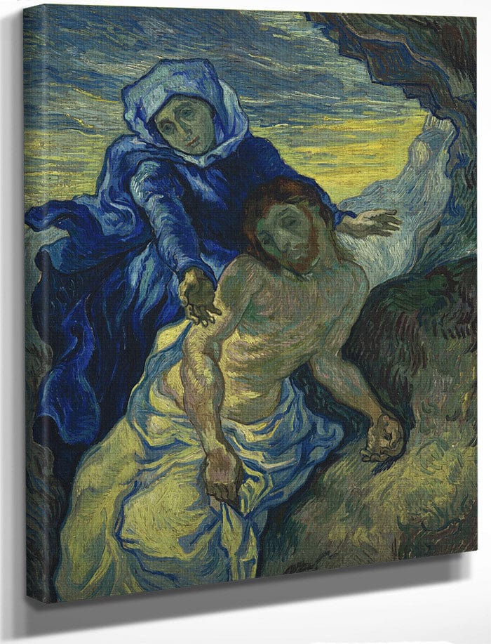 Pieta (After Delacroix) Saint Remy (Piedad Saint Remy) By Vincent Van Gogh