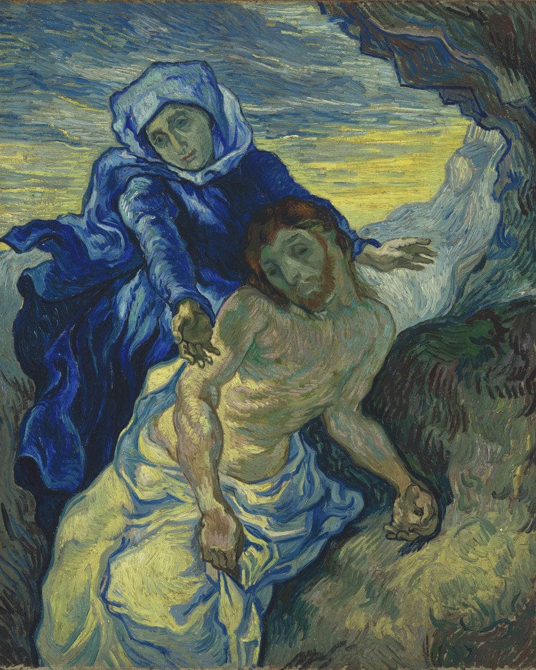 Pieta (After Delacroix) Saint Remy (Piedad Saint Remy) By Vincent Van Gogh - Image 5