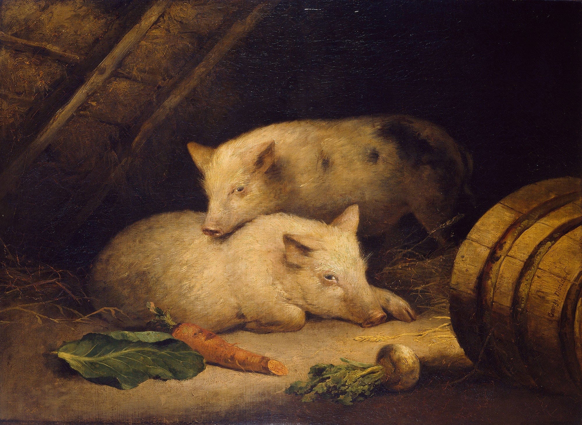 Pigs by George Morland - Image 2