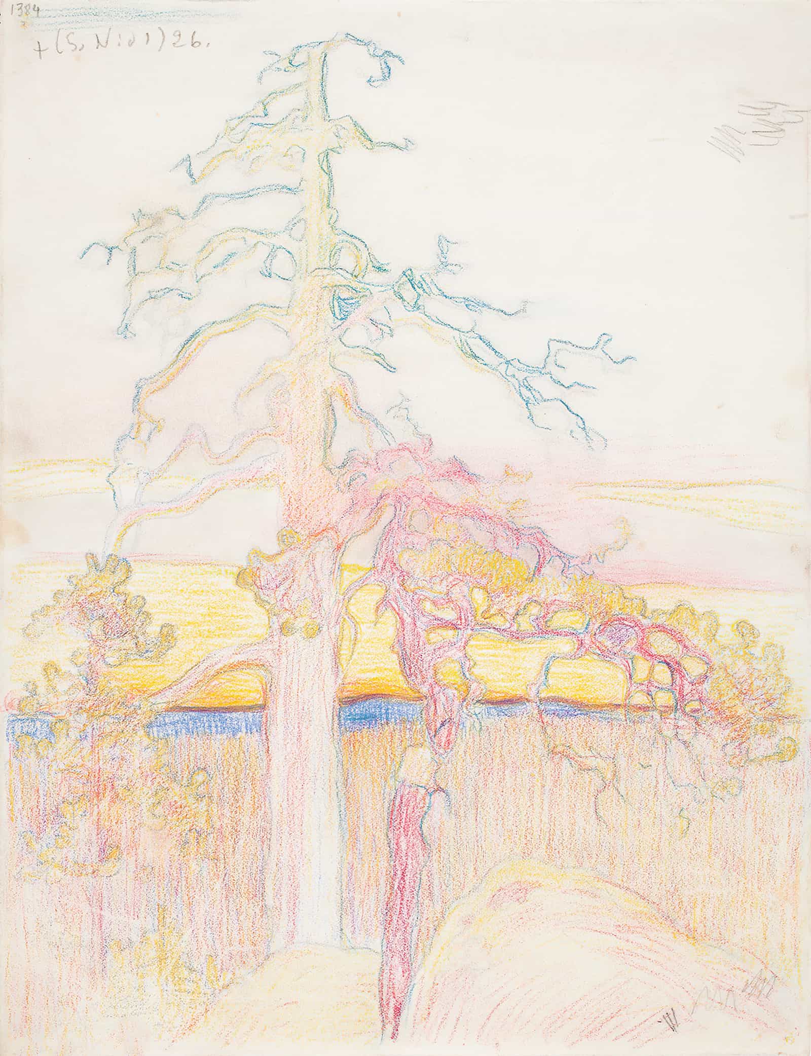 Pine Tree In Wilderness by Eero Jarnefelt